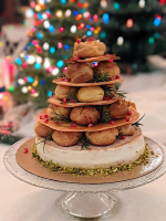Cream Puff Christmas Tree Cake - Solo-Dolce | Just A Pinch ... image