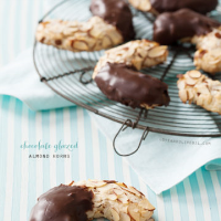 Chocolate-Glazed Almond Horns | Love and Olive Oil image