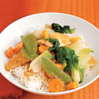 Cantonese Chicken with Vegetables Recipe | MyRecipes image
