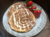 Cinnamon Roll Pancakes with Dalgona Coffee image