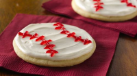 Baseball Cookies Recipe - Pillsbury.com image