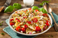 ORZO SALAD WITH FETA OLIVES AND BELL PEPPERS RECIPES