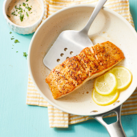 Cajun Salmon with Greek Yogurt Remoulade Recipe | EatingWell image