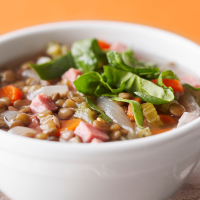 Lentil & Ham Soup Recipe | EatingWell image