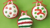 Holiday Ornament Cupcakes Recipe - BettyCrocker.com image