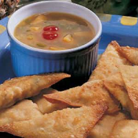 Wontons with Sweet-Sour Sauce Recipe: How to Make It image
