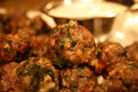 Spanakopita Meatballs With Greek Yogurt Sauce Recipe ... image