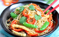 Easy Stir Fried Vermicelli Noodles [Vegan] - One Green Planet image