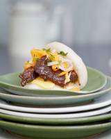 Bao buns with braised shortrib and pickled daikon recipe ... image