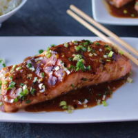 Salmon, roasted, with black bean sauce - BigOven.com image