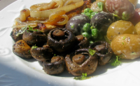 Garlic Mushrooms With Basil Recipe - Food.com image