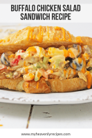 Buffalo Chicken Salad Sandwich Recipe - My Heavenly Recipes image