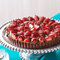 Chocolate-Strawberry Cream Cheese Tart Recipe: How to Make It image