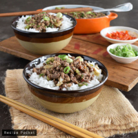 Easy Korean Ground Beef Rice Bowl [On The Table In 20 Min] image
