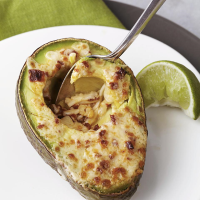 Chipotle-Cheddar Broiled Avocado Halves Recipe | EatingWell image