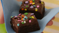 Candy-Sprinkled Frosted Brownies Recipe - BettyCrocker.com image