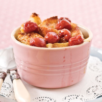 Cherry Bread Pudding Recipe | MyRecipes image