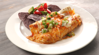 Easy Buffalo Chicken Enchiladas with Celery Salsa | MyRecipes image