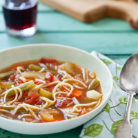 Vegetable Noodle Soup Recipe - Quick from Scratch ... image