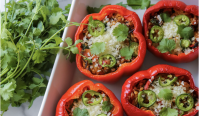Stuffed Red Bell Peppers [Vegan] - One Green Planet image
