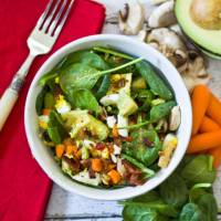 Loaded Spinach Salad | A Zesty Bite image