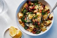 Pasta With Andouille Sausage, Beans and Greens Recipe ... image