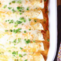 Creamy Buffalo Chicken Enchiladas — Let's Dish Recipes image