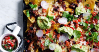 Pulled chicken and black bean nachos recipe | Gourmet ... image