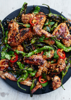 Grilled Chicken Wings with Shishito Peppers and Herbs ... image