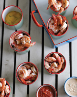 Shrimp Cocktail with Three Sauces Recipe | Martha Stewart image