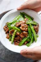 Beef with Snow Pea Stir Fry | China Sichuan Food image