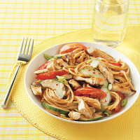 Asian Sesame Noodles with Chicken Recipe | MyRecipes image