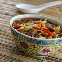 Asian-Themed Beef and Rice Noodle Soup Recipe | Allrecipes image