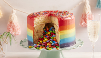 Rainbow Piñata Cake | Easy Recipes | Betty Crocker AU image
