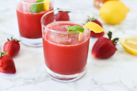 Easy Strawberry Basil Cocktail | I Can You Can Vegan image