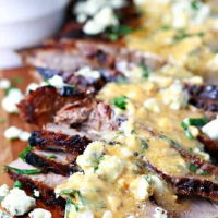 Grilled Flank Steak with Buffalo Blue ... - Let's Dish Recipes image