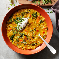 Red Lentil Soup with Saffron Recipe | EatingWell image
