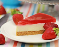 Strawberry Jelly Tofu Cheesecake Recipe | SideChef image