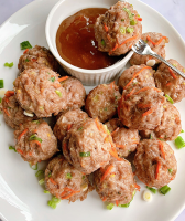 Wonton Meatballs with an Apricot Ginger Sauce image