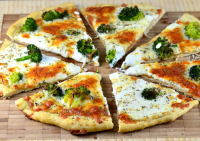 Four Cheese White Broccoli Pizza (Easy) Recipe - Food.com image