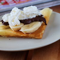 Nutella®, Banana, and Whipped Cream-Filled Crepes Recipe ... image