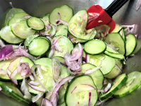 Cucumber Salad for Texas BBQ | Just A Pinch Recipes image