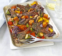 Herbed lamb cutlets with roasted vegetables recipe | BBC ... image