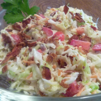 Blue Cheese Coleslaw with Bacon Recipe | Allrecipes image