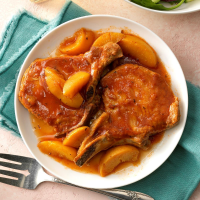 Slow-Cooked Peach Pork Chops Recipe: How to Make It image