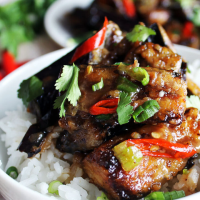 Deep Fried Chinese Eggplant with Spicy Garlic Sauce Recipe ... image
