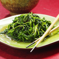 Watercress with Rice Wine-Oyster Sauce Recipe | EatingWell image