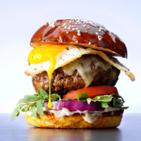 Gruyere and Egg Burgers Recipe: How to Make It image