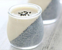 Black Sesame and Soya Milk Pudding Recipe | SideChef image