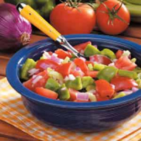Green Pepper Tomato Salad Recipe: How to Make It image